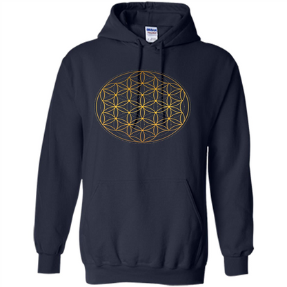 Beautiful Gold Sacred Geometry T-shirt Navy