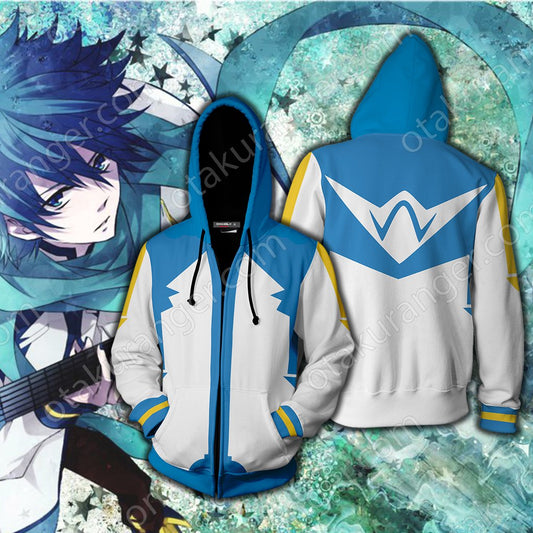 Kaito Vocaloid Cosplay Zip Up Hoodie Jacket 1