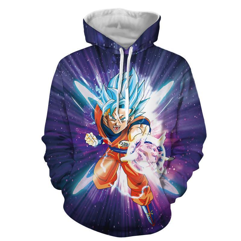 Super Saiyan Blue Hair Son Goku Dragon Ball Lover Hoodie