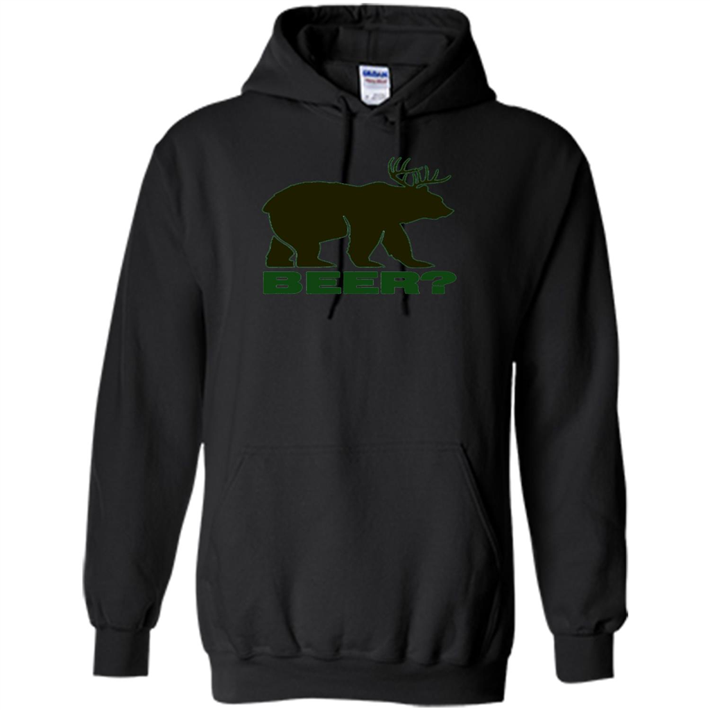Bear Deer Bear Beer Funny T-shirt Black