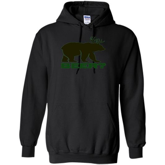 Bear Deer Bear Beer Funny T-shirt Black