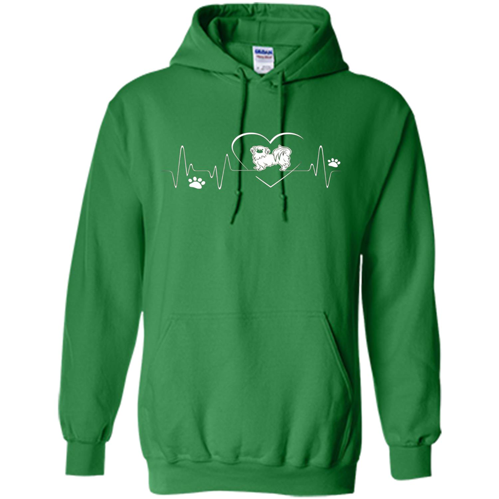 Pekehund T-shirt Pekehund Heart Beat T-shirt Irish Green