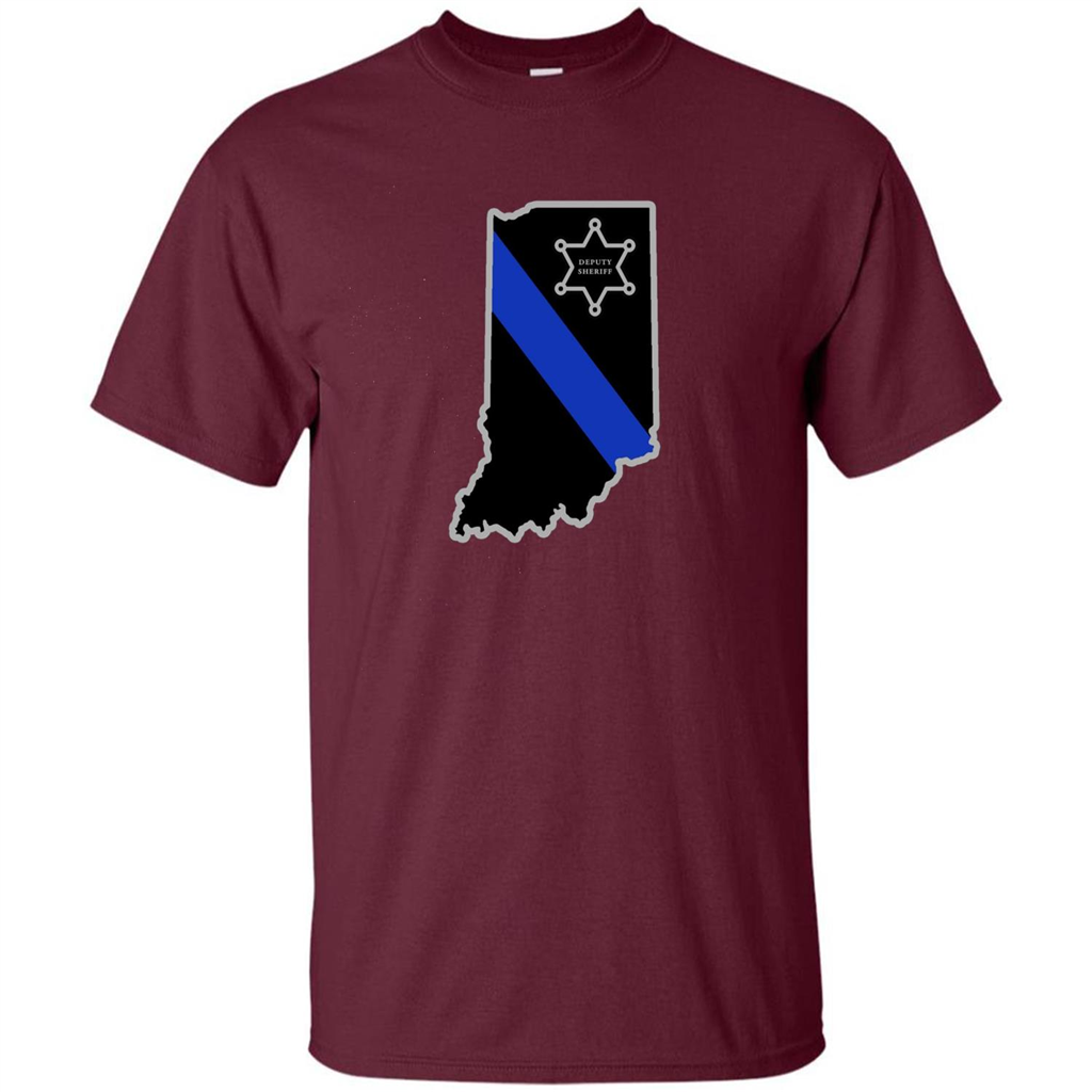 Indiana Sheriff Deputy Thin Blue Line Deputy Sheriff T-shirt