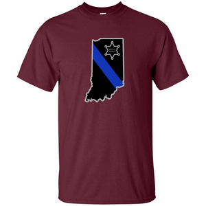 Indiana Sheriff Deputy Thin Blue Line Deputy Sheriff T-shirt