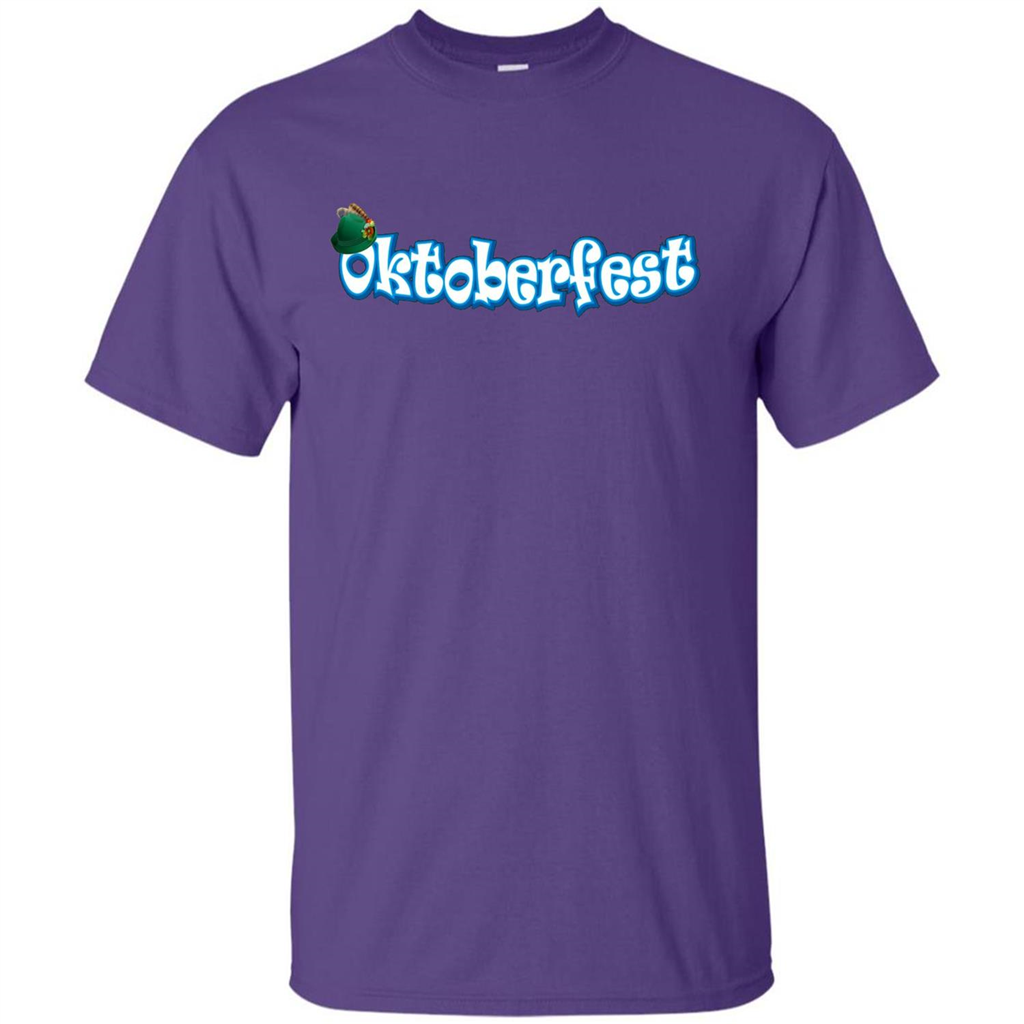 Oktoberfest Tyrolean Hat German T-Shirt Purple