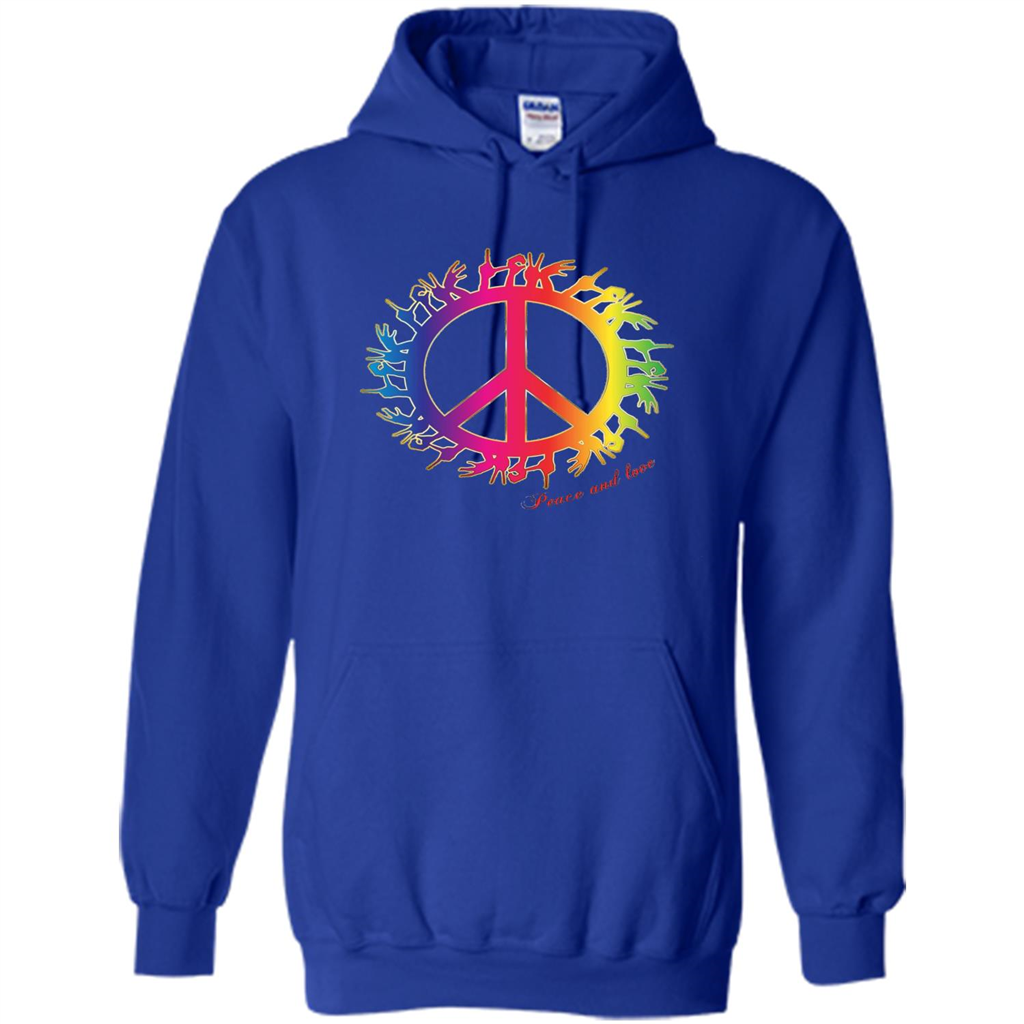 Peace and Love American Sign Language ASL T-shirt Royal