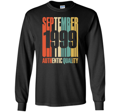 Retro Sept 1999 T-Shirt 18 yrs old Bday 18th Birthday T-shirt Black