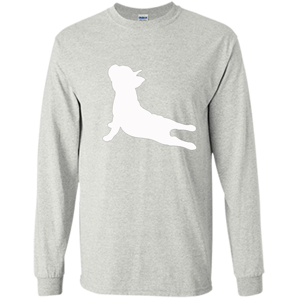 French Bulldog Yoga T-shirt Ash