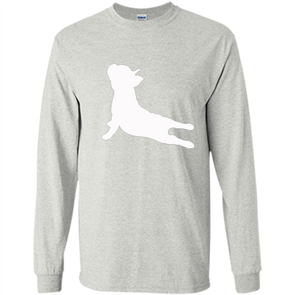 French Bulldog Yoga T-shirt Ash