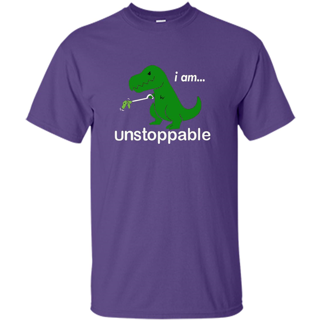 Rex Dinosaur T-shirt I Am Unstoppable Purple
