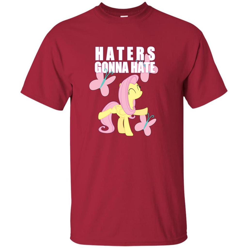 Haters Gonna Hate T-shirt Fluttershy And Butterflies Cardinal