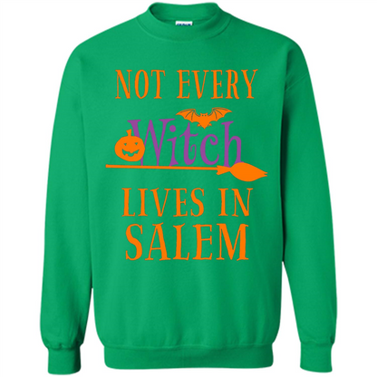 Halloween T-shirt Not Every Witch Lives In Salem T-Shirt Irish Green
