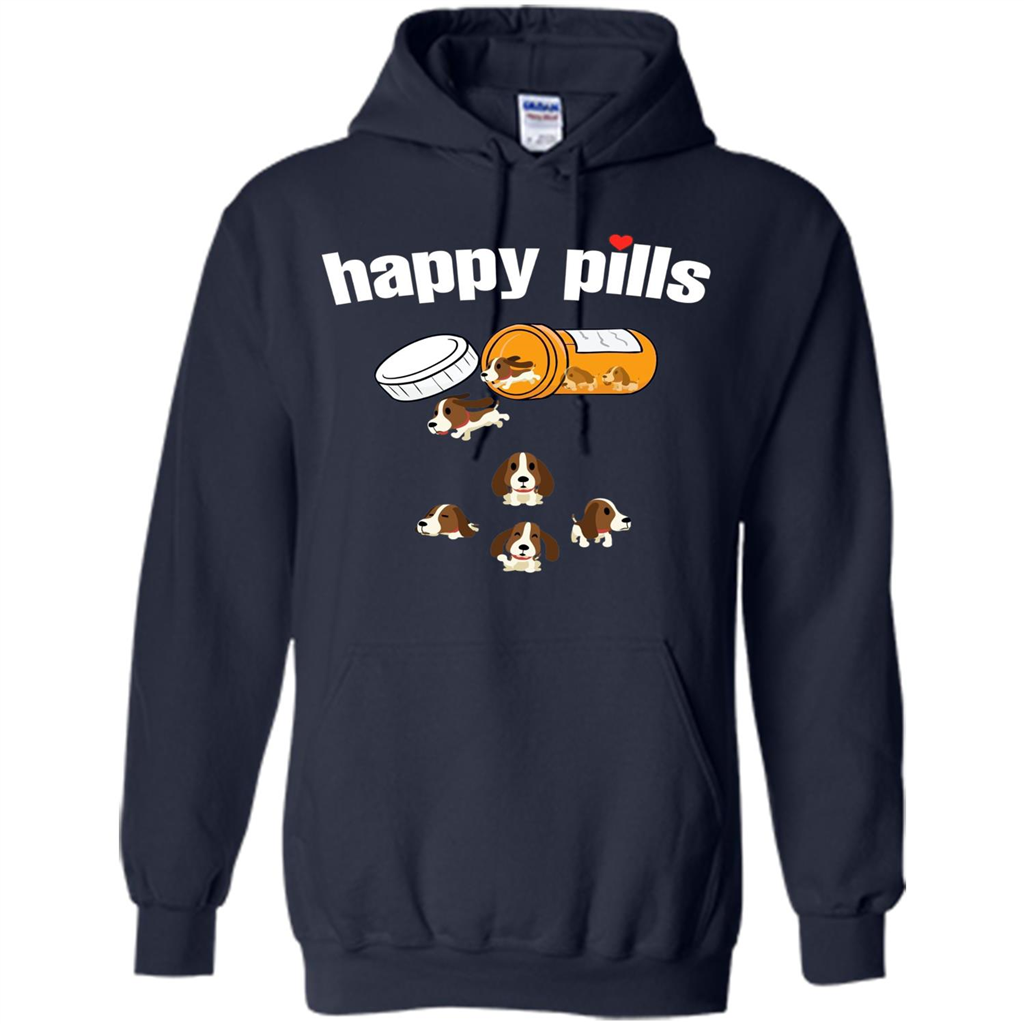 Dog Lover T-shirt Happy Pills T-shirt Navy