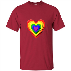 LGBT T-shirt Rainbow Heart T-shirt