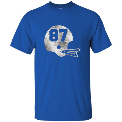 Football Number 87 T-Shirt Player Number Royal
