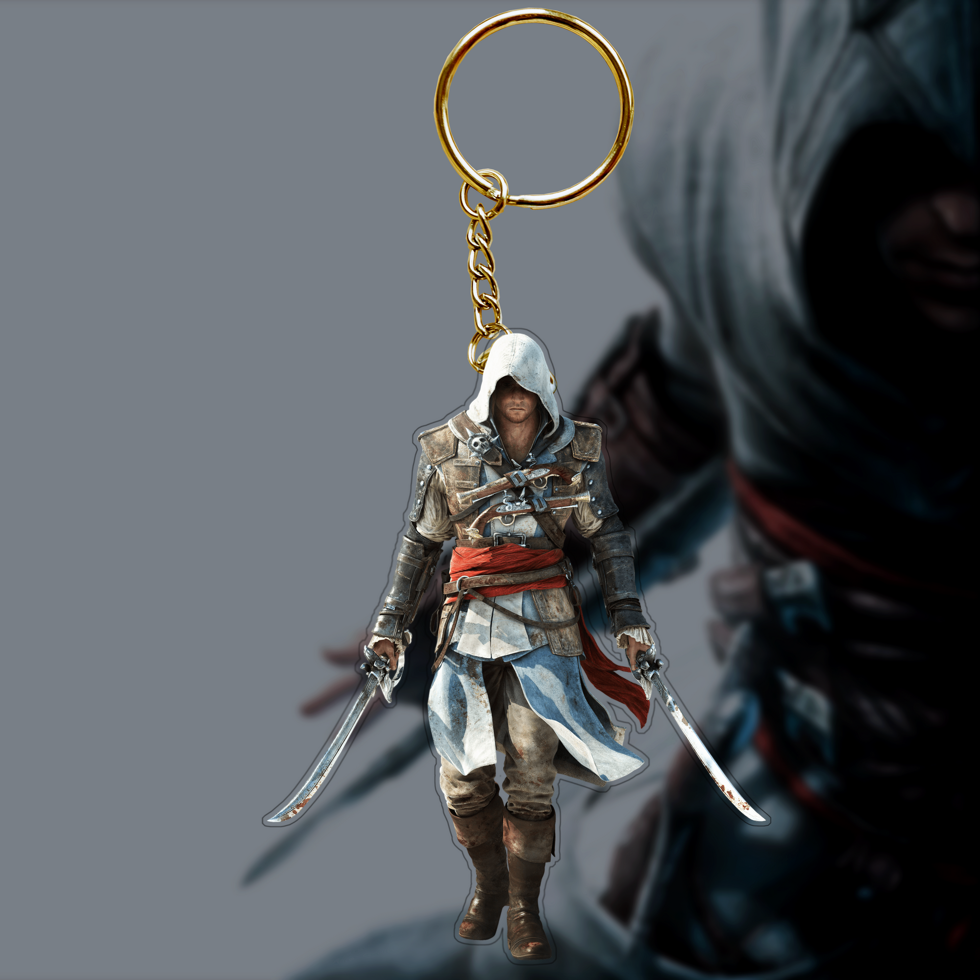 Assassin's Creed Keychain Video Game Keychains Acrylic Plastic  