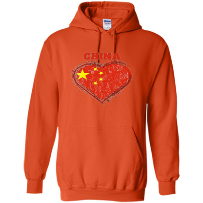 Chinese T-shirt Chinese Flag Shirt Orange
