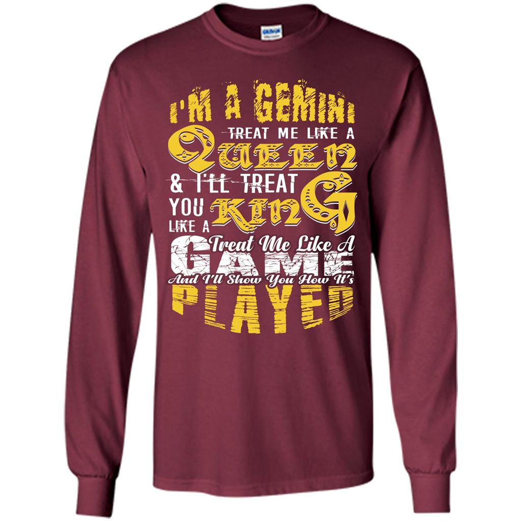 Gemini T-shirt Im A gemini Treat Me Like A Queen