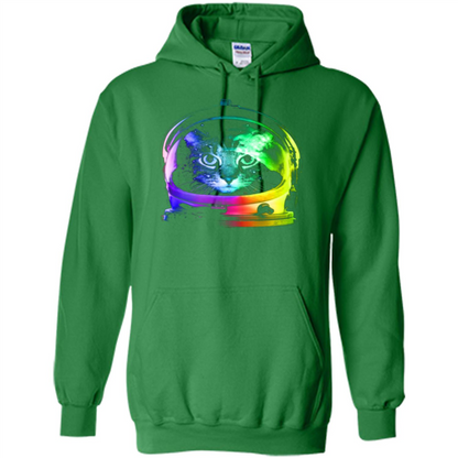 Astronaut Cat T-shirt Irish Green
