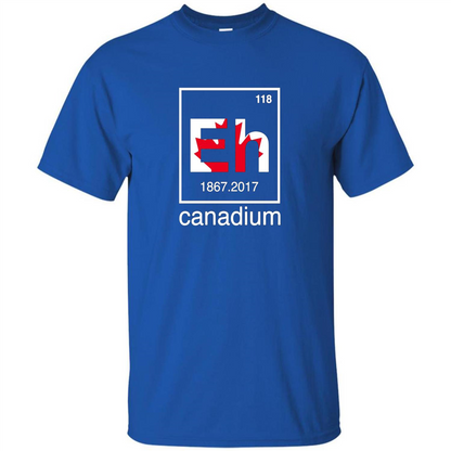 Funny Canadian T-shirt Canada Element Eh - 150 years T-Shirt Royal