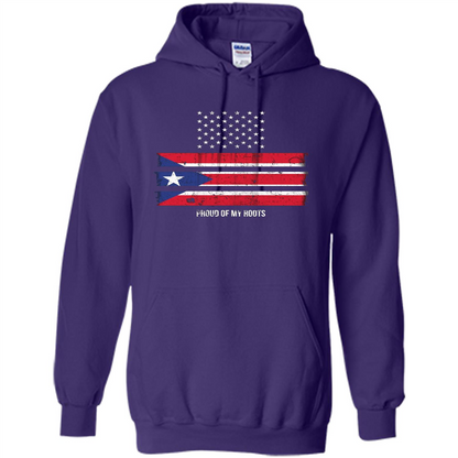 Puerto Rico USA Flag Pride T-Shirt Purple
