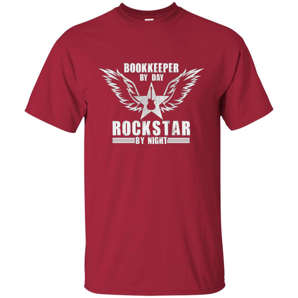 The Official Bookkeeper By Day T-Shirt Rockstar By Night T-Shirt Cardinal