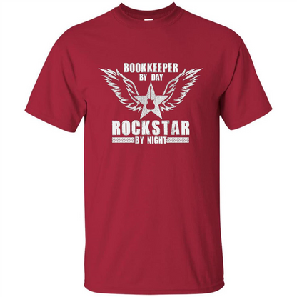 The Official Bookkeeper By Day T-Shirt Rockstar By Night T-Shirt Cardinal