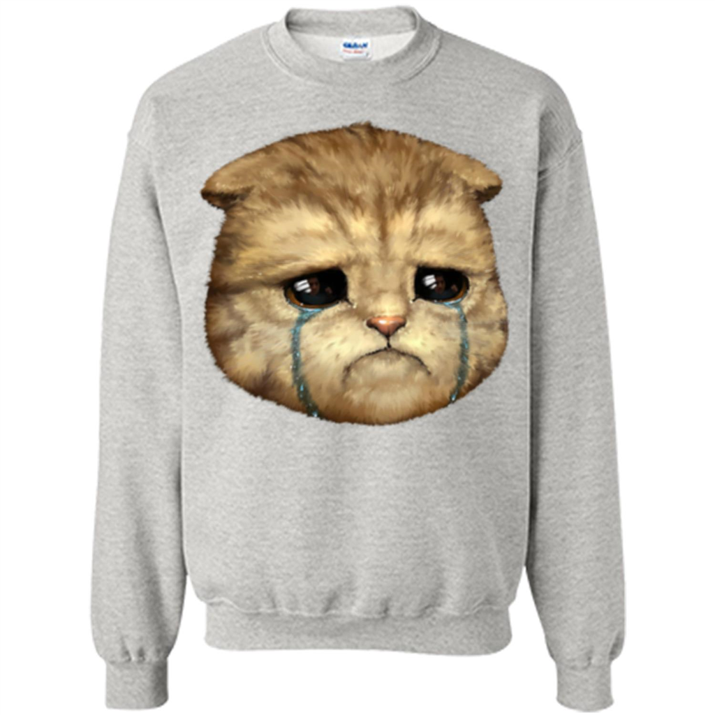 Cat Lovers T-shirt Cat Crying Ash