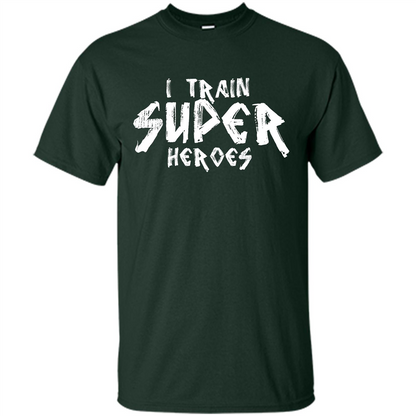 I Train Super Heroes T-shirt Forest Green