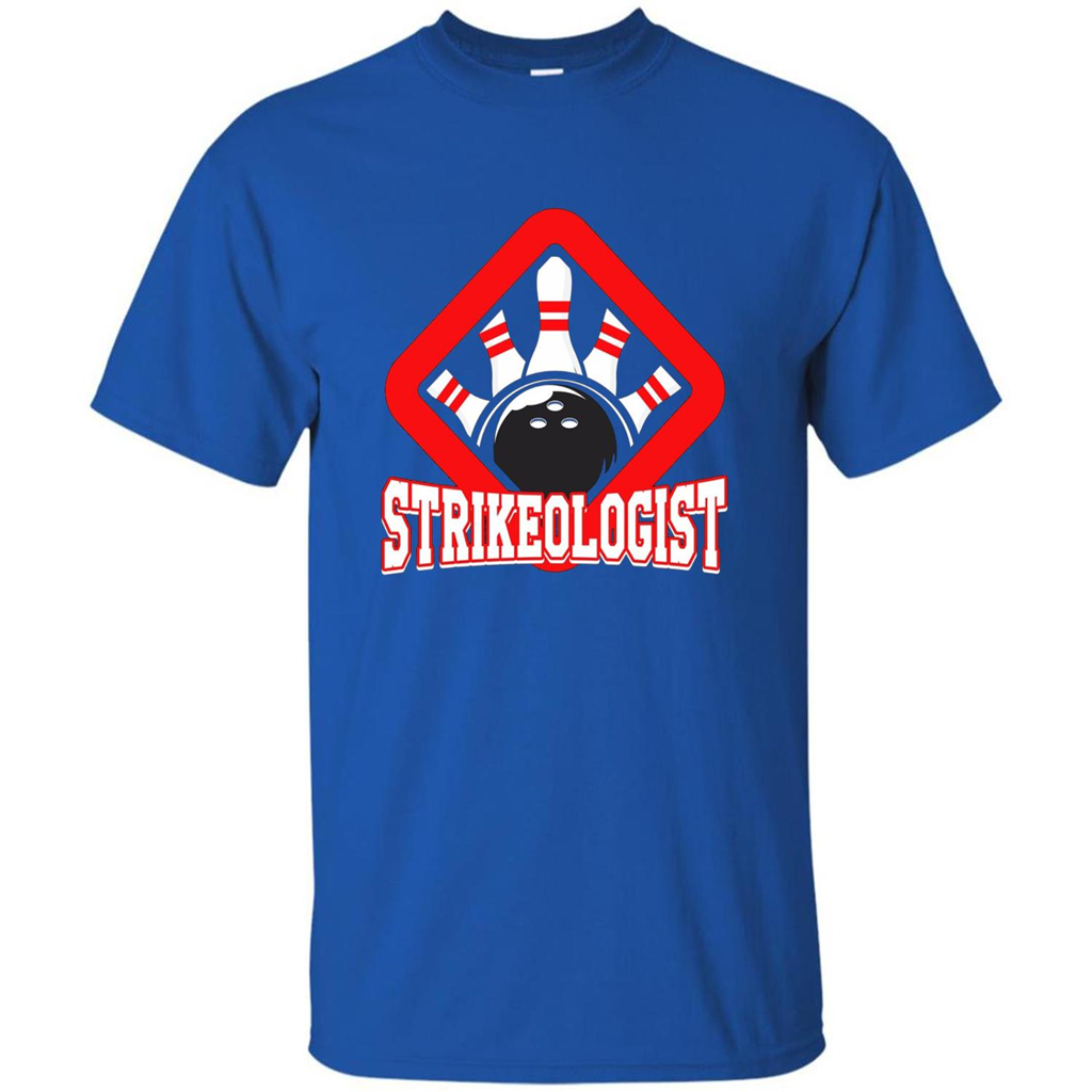 Strikeologist Bowling T-shirt For Bowling Lover Royal