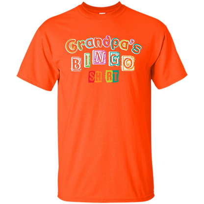 Papa T-shirt GrandpaŠ—Ès Bingo T-shirt Orange