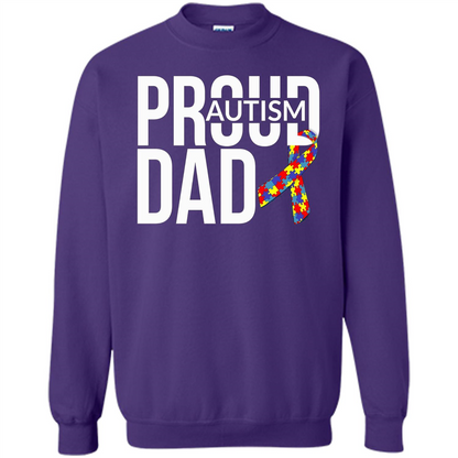 Proud Autism Dad T-shirt Autism Awareness Purple
