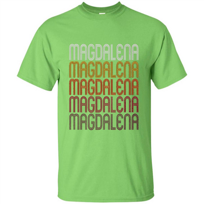 Magdalena Retro Wordmark Pattern T-shirt Lime