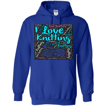 Knitting Wordcloud Knitter T-shirt Love Knitting Royal