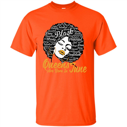 Queen Are Born In June T-shirt Orange