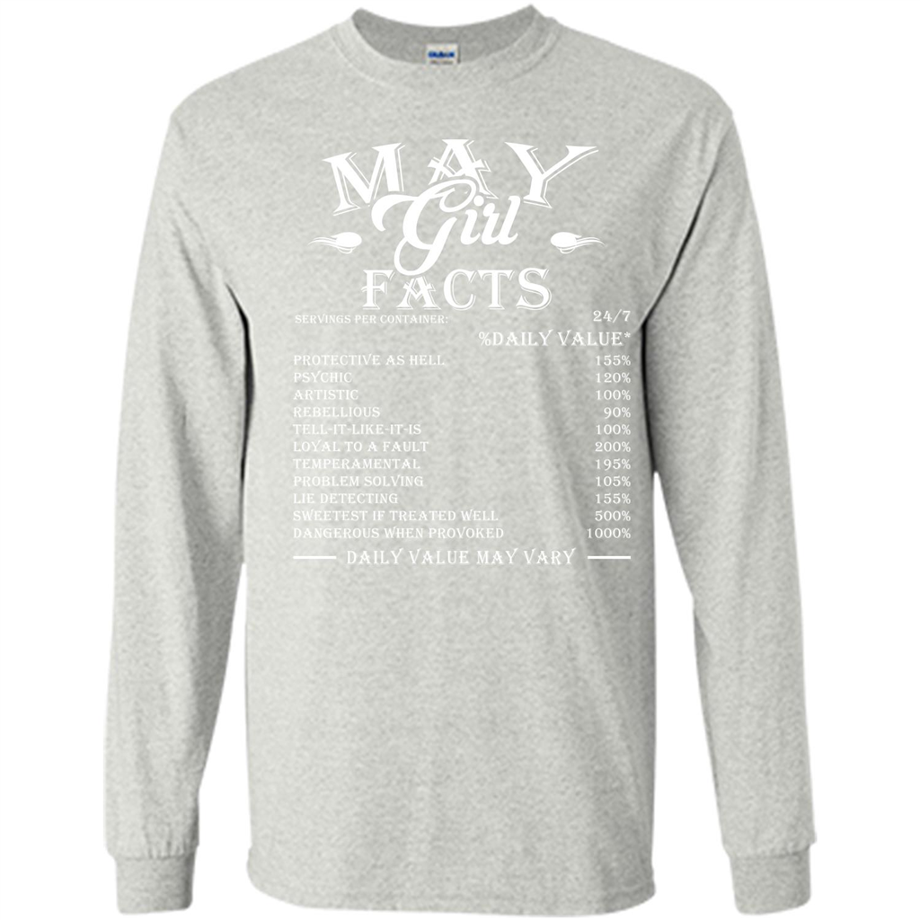 May Girl Facts T-shirt Ash