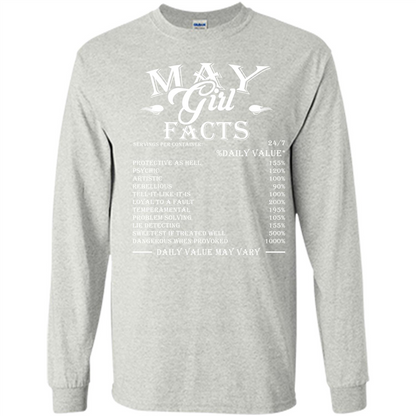 May Girl Facts T-shirt Ash