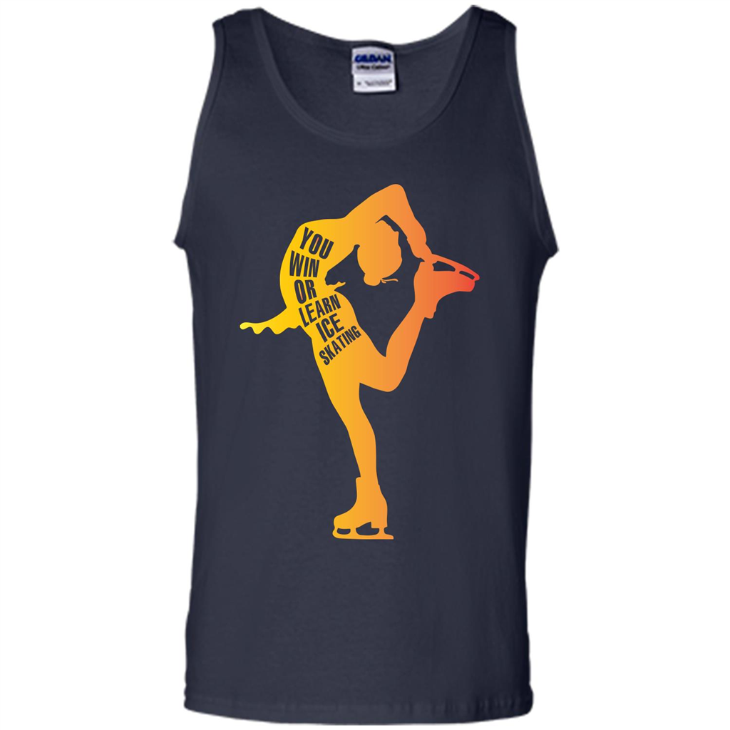 Ice Skating T-shirt You Win Or Learn Ice Skating Navy
