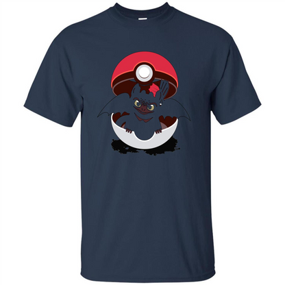 Cartoon T-shirt How To Catch Your Dragon Navy