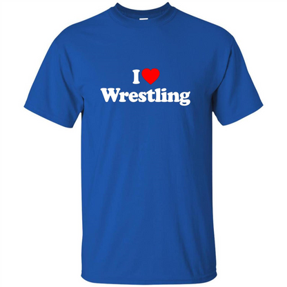 I Love Wrestling T-shirt Royal