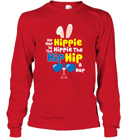 Hip Hop To The Hippie Easter Day Shirt Long Sleeve T-Shirt Long Sleeve T-Shirt Red