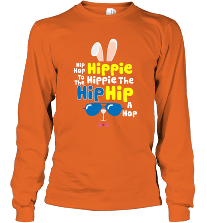 Hip Hop To The Hippie Easter Day Shirt Long Sleeve T-Shirt Long Sleeve T-Shirt Orange