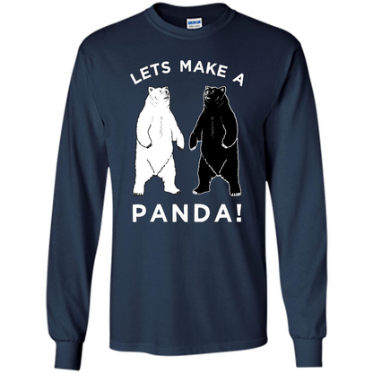 Funny Panda T-shirt Lets Make A Panda T-Shirt Navy
