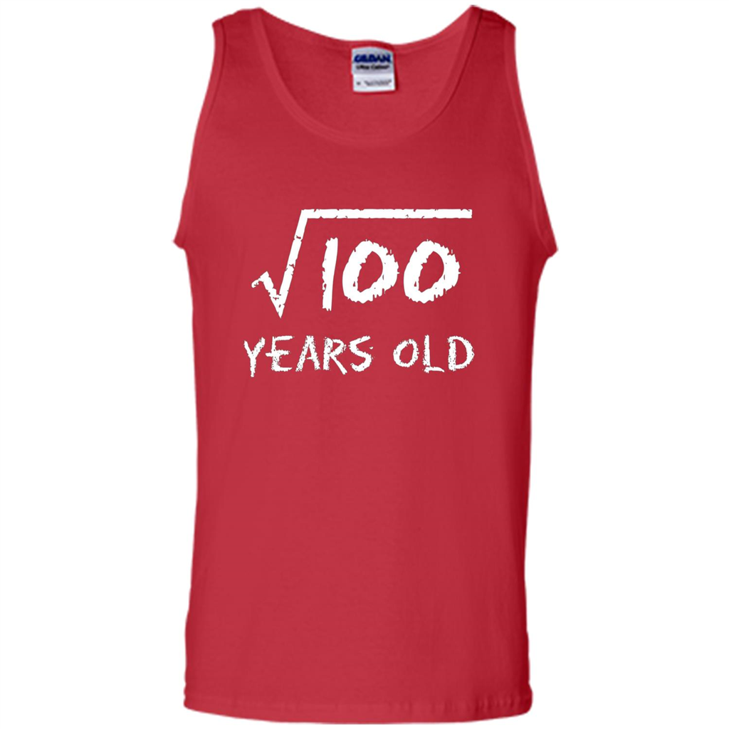 Square Root Of 100 T-shirt 10th Birthday 10 Years Old T-Shirt Red