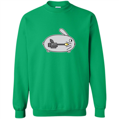 Bunny vs Dinosaur T-shirt Irish Green