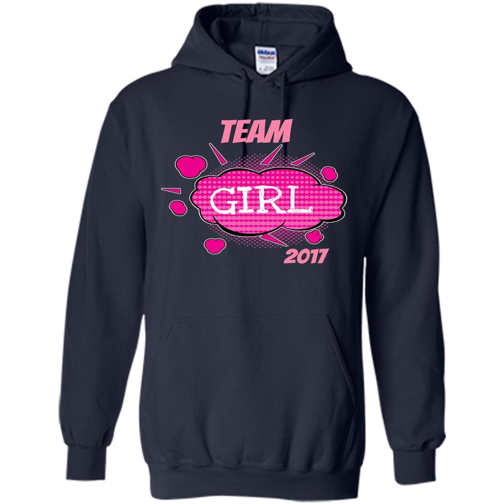 Team Girl Baby Shower Gender Reveal Party Cute Pink T-shirt Navy