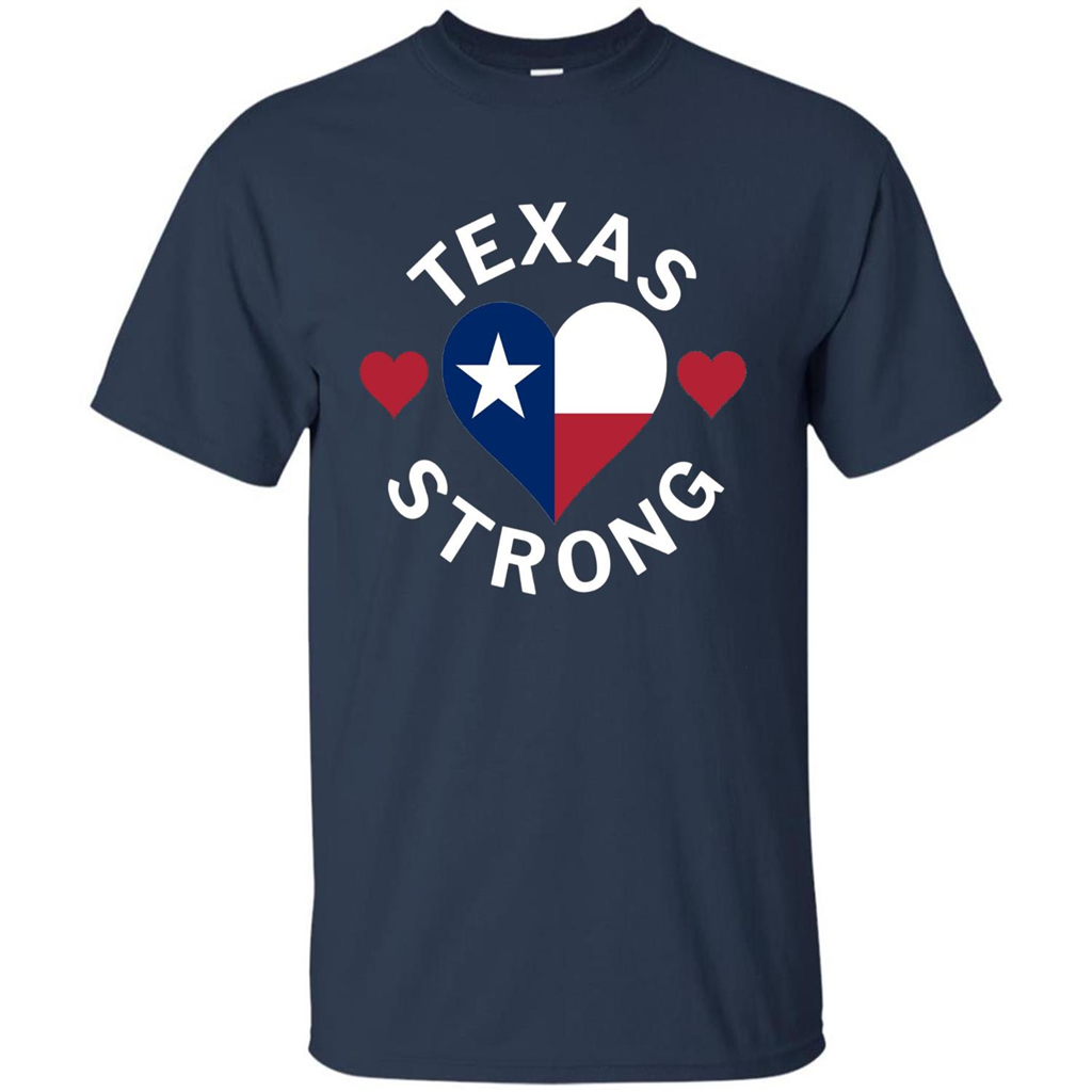 Texas Strong Hurricane Harvey Heart 2017 T-shirt Navy