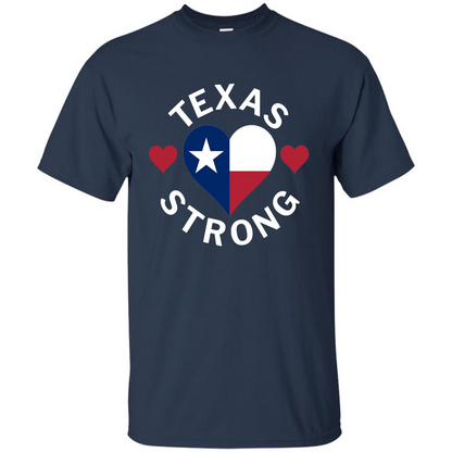 Texas Strong Hurricane Harvey Heart 2017 T-shirt Navy
