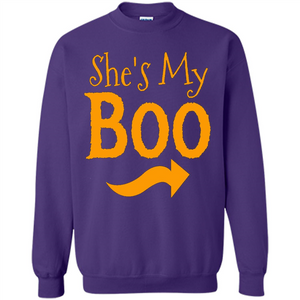 She's My Boo - Halloween Couples T-shirts For Him and Her