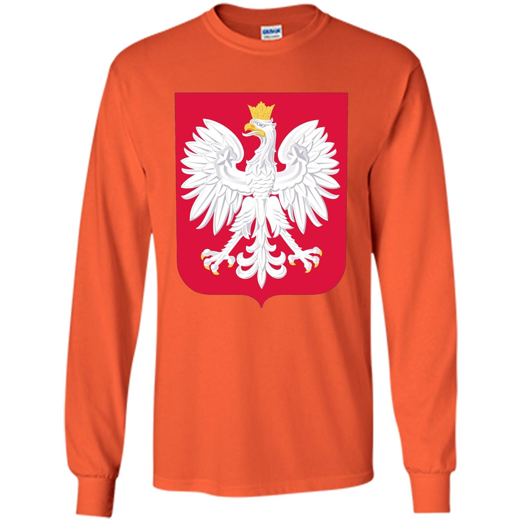 Polish Eagle T-shirt Polska Poland T-shirt Orange